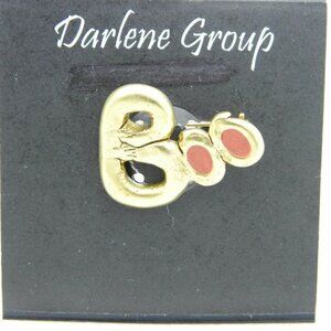 Vintage Halloween BOO Gold Tone Enamel Darlene